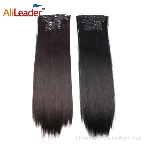 Mixed Color Highlight Clip-In Synthetic Hair Extension